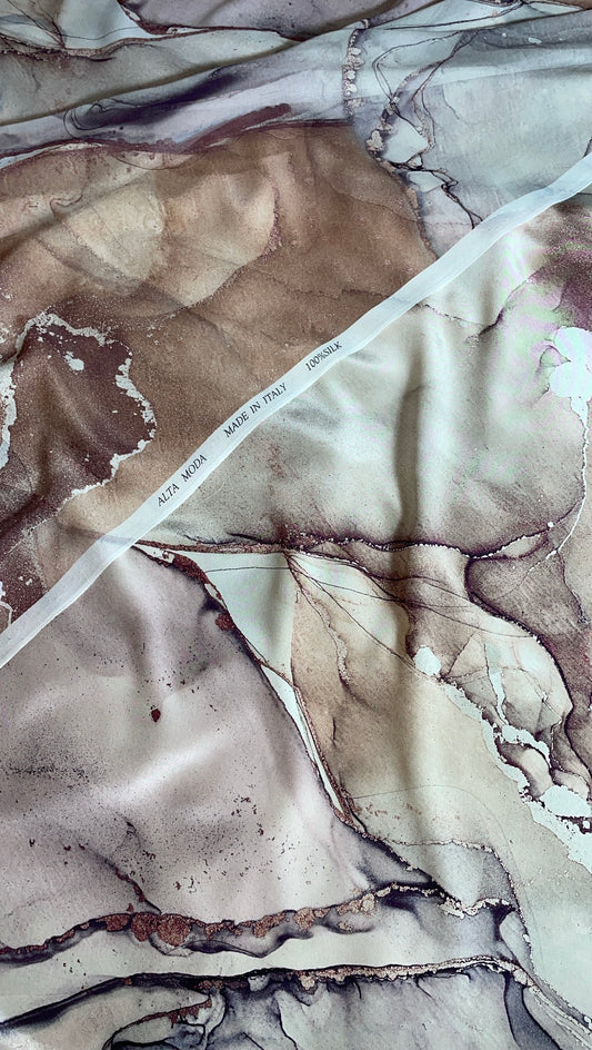 Italian Silk with Chiffon 🇮🇹