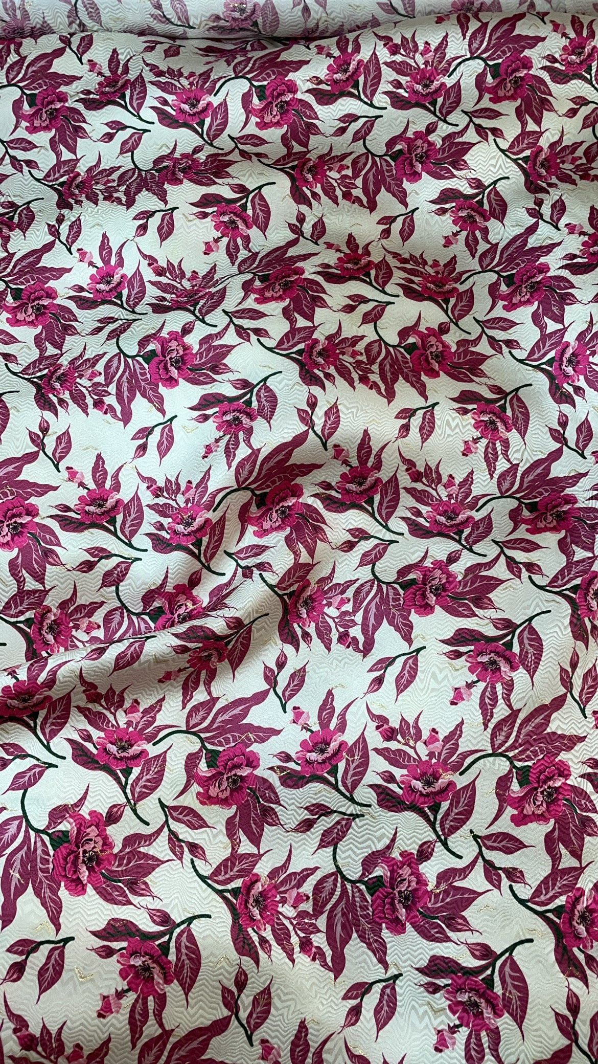 Italian Pure silk with lurex